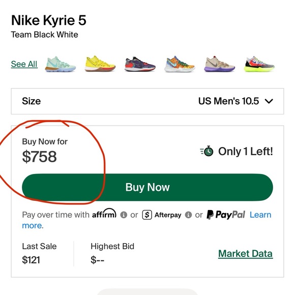 Nike Kyrie 5 TB ‘Black’ – Men's Size 13 - Picture 12 of 13